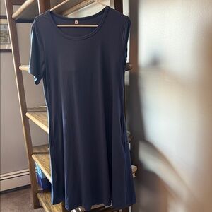 Women’s Navy Short-Sleeve Swing dress